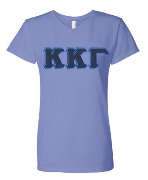 DISCOUNT-Kappa Kappa Gamma Lettered V-Neck Tee - Greek Gear