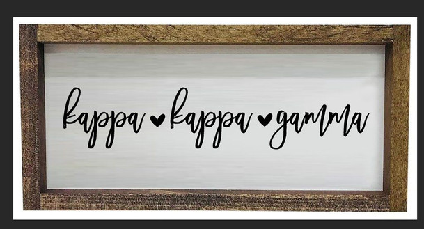 Kappa Kappa Gamma Script Wooden Signs