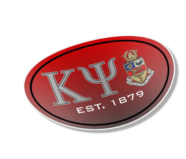  Kappa Psi Color Oval Decal 