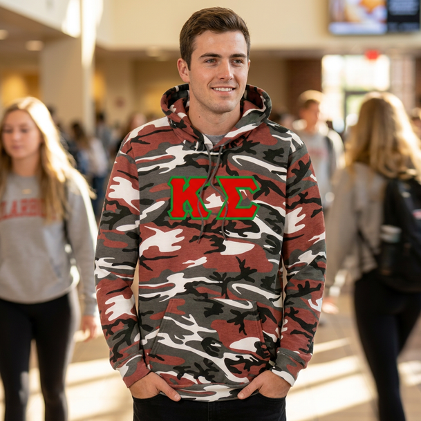 DISCOUNT-Kappa Sigma Camo Pullover Hooded Sweatshirt