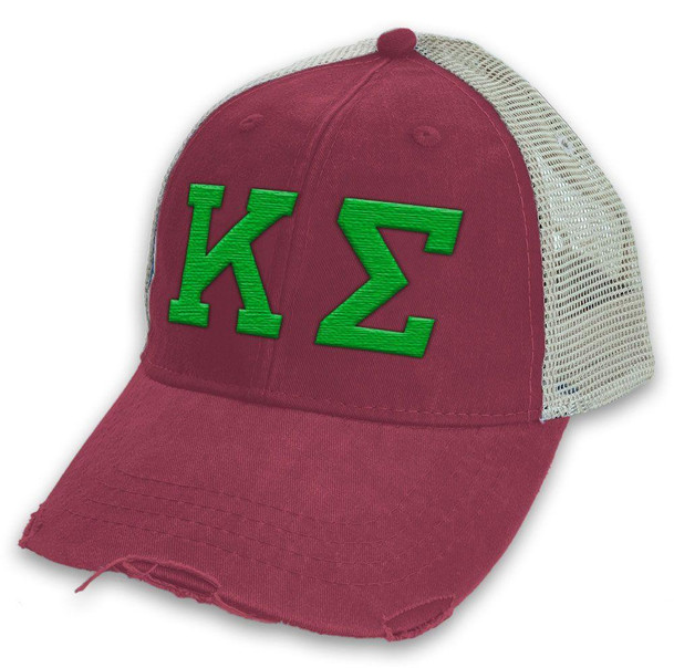  Kappa Sigma Distressed Trucker Hat 