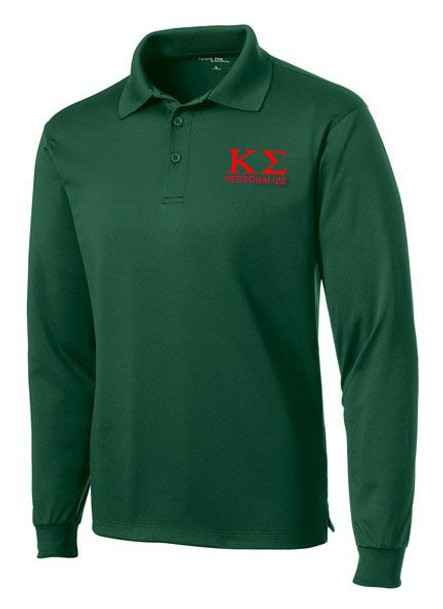 Kappa Sigma- $35 World Famous Long Sleeve Dry Fit Polo