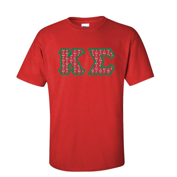  Kappa Sigma Fraternity Crest - Shield Twill Letter Tee 