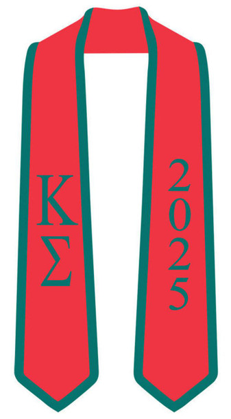  Kappa Sigma Graduation Sash Stole w/ Year 