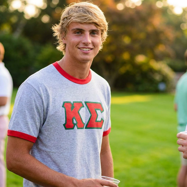 DISCOUNT- Kappa Sigma Lettered Ringer Shirt