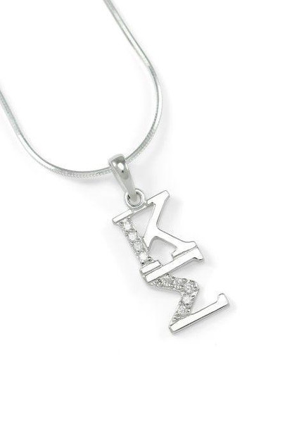 TCS Kappa Sigma Sterling Silver Lavaliere set with Lab-Created Diamonds 