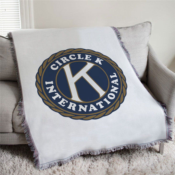 Kiwanis Circle K Afghan Blanket Throw