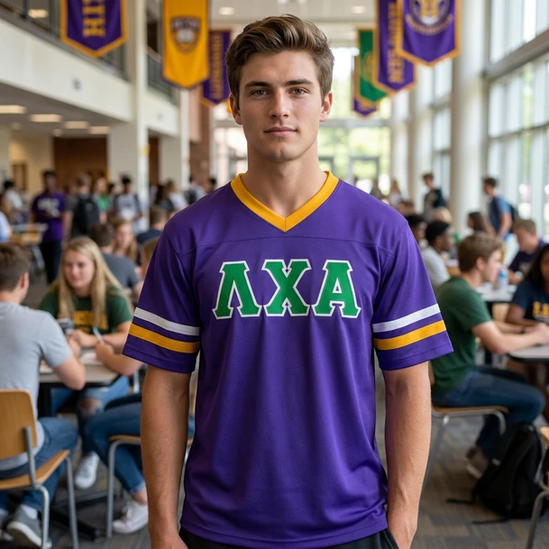 DISCOUNT-Lambda Chi Alpha Jersey With Greek Applique Letters