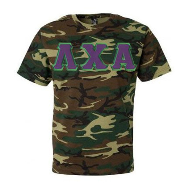 DISCOUNT- Lambda Chi Alpha Lettered Camouflage T-Shirt