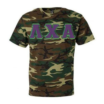  DISCOUNT- Lambda Chi Alpha Lettered Camouflage T-Shirt 