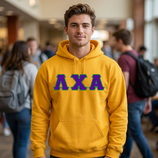 Lambda Chi Alpha Letters Hooded Sweatshirt - Best Value