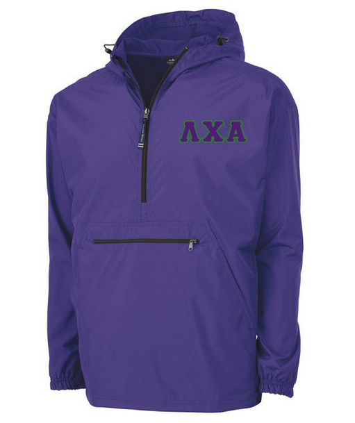 Lambda Chi Alpha Tackle Twill Lettered Pack N Go Pullover