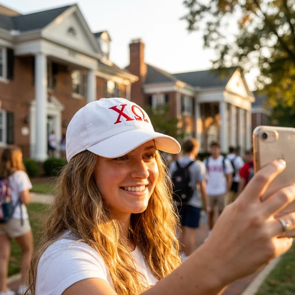 Chi Omega Letter Hat
