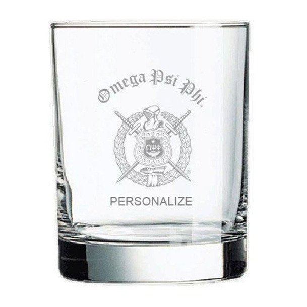 Omega Psi Phi Old Style Glass