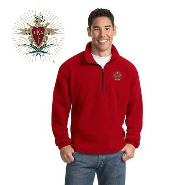  DISCOUNT-Pi Kappa Alpha Emblem 1/4 Zip Pullover 