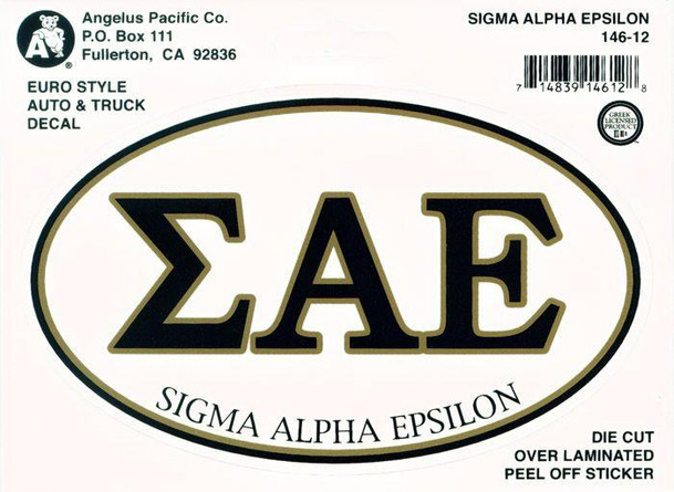  Sigma Alpha Epsilon Euro Decal 