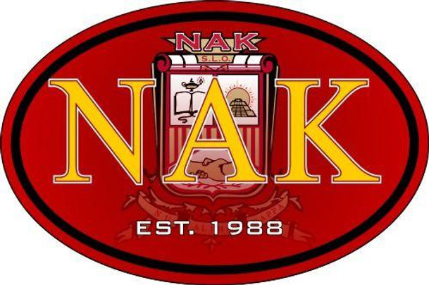  Nu Alpha Kappa Color Oval Decal 