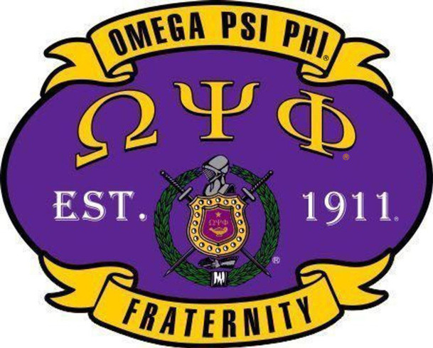  Omega Psi Phi Banner Crest - Shield Decal 