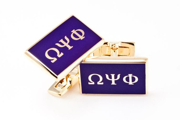 Omega Psi Phi Flag Cufflinks