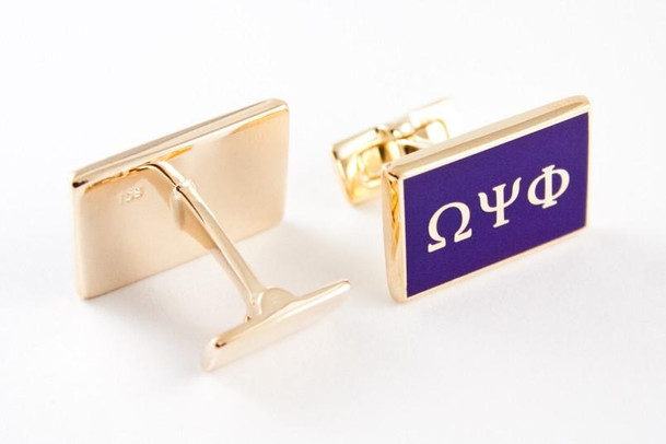 TCS Omega Psi Phi Flag Cufflinks 