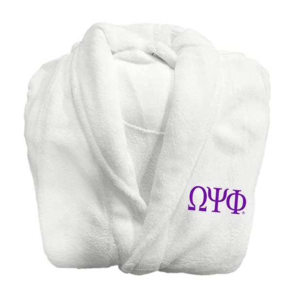 Omega Psi Phi Fraternity Lettered Bathrobe