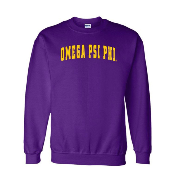 Omega Psi Phi Letterman  Crewneck Sweatshirts