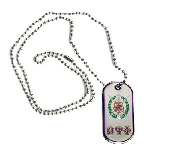 SAVAGE Omega Psi Phi Reversible Dog Tags 