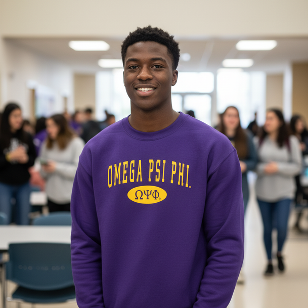 Omega Psi Phi Group Crewneck Sweatshirts