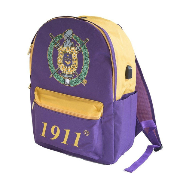 SAVAGE Omega Psi Phi backpack - Omega USB Port Backpack 