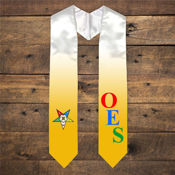  Order of Eastern Star Extra Fancy Diagonal Greek Graduation Stole W Crest 