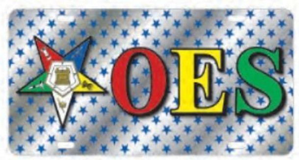 Order Of Eastern Star OES D9 Crest License Plates