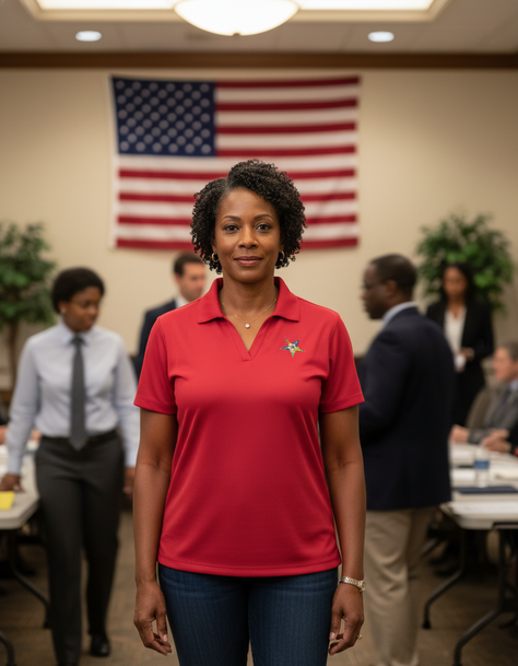 DISCOUNT-Order-of-Eastern-Star Emblem Polo