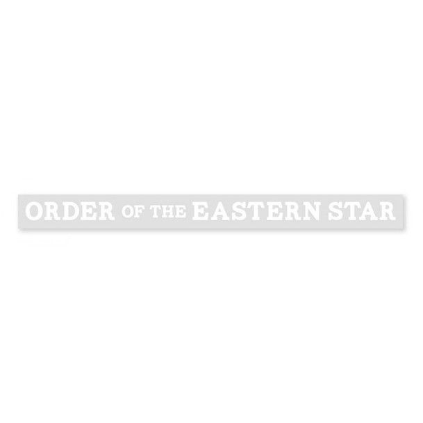 Order Of Eastern Star Window Decal