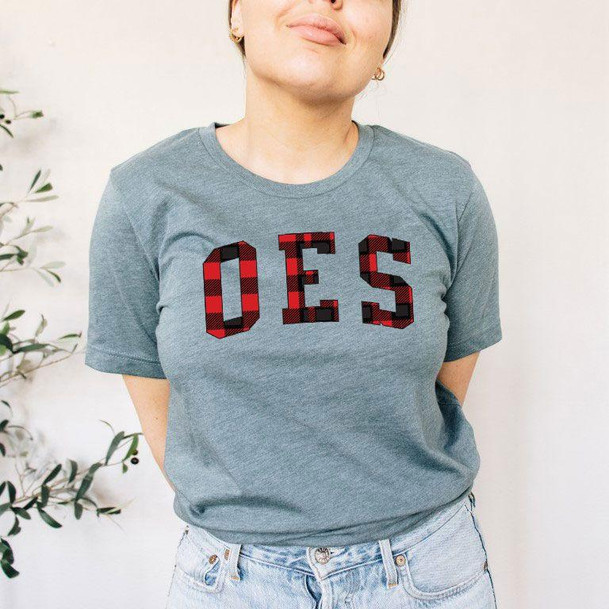 GFYN Order Of Eastern Star Christmas Plaid Tee 