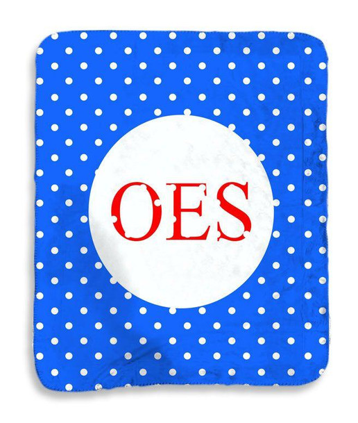  Order Of Eastern Star Polka Dots Sherpa Lap Blanket 