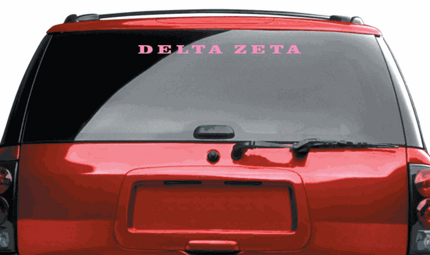 Outside of Window Greek Car Decal