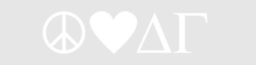  Peace & Love Sorority Sticker 