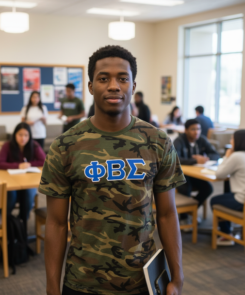 Phi Beta Sigma 2 Day Ship Camo Twill Tee