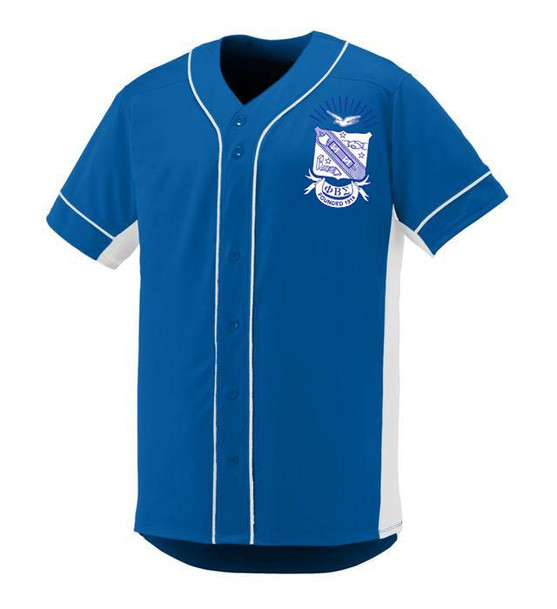  Phi Beta Sigma Game 7 Full-Button Baseball Jersey 