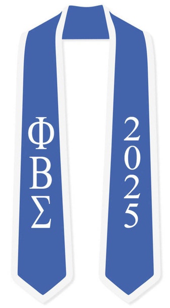  Phi Beta Sigma Graduation Sash Stole w/ Year 