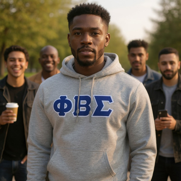 Phi Beta Sigma Letters Hooded Sweatshirt - Best Value