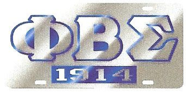 Phi Beta Sigma License Plate - Silver, Founded