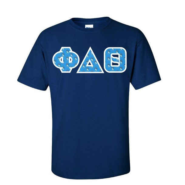 Phi Delta Theta Fraternity Crest - Shield Twill Letter Tee 