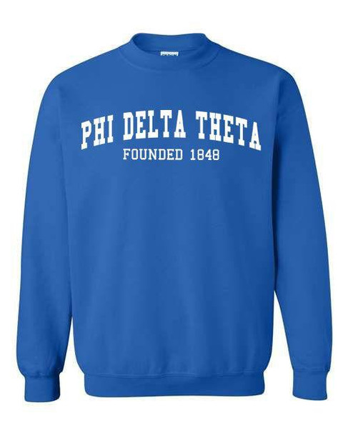  Phi Delta Theta Fraternity Founders Crew Sweatshirt 