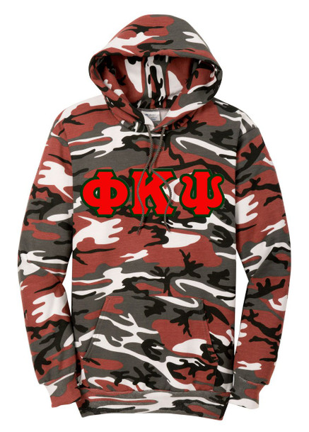 DISCOUNT-Phi Kappa Psi Camo Pullover Hooded Sweatshirt