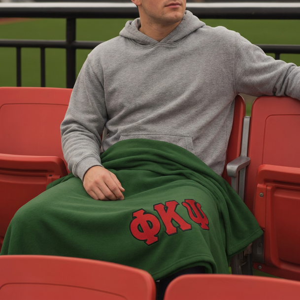 DISCOUNT-Phi Kappa Psi Twill Sweatshirt Blanket