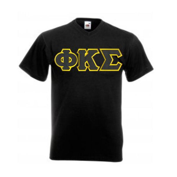 DISCOUNT- Phi Kappa Sigma Lettered V-Neck T-Shirt