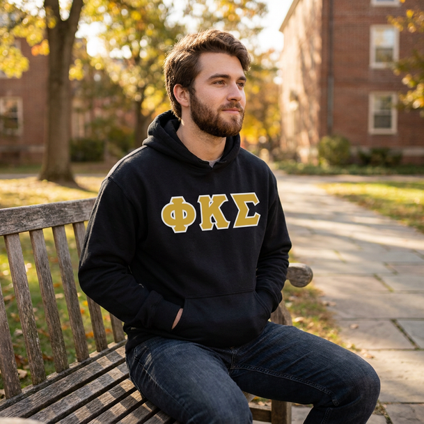 Phi Kappa Sigma Custom Twill Hooded Sweatshirt