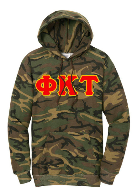 DISCOUNT-Phi Kappa Tau Camo Pullover Hooded Sweatshirt