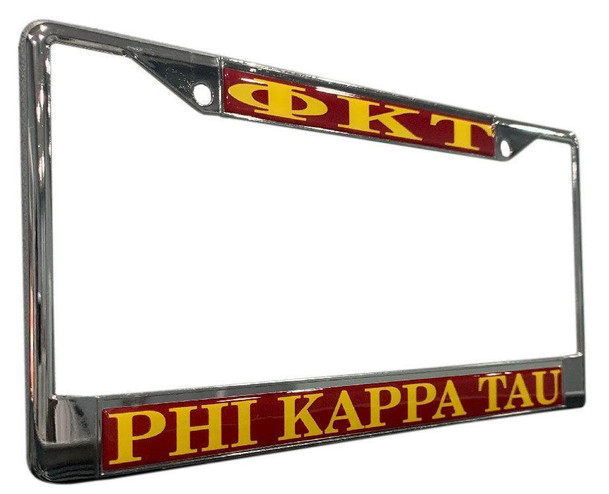 Craftique Phi Kappa Tau Chrome License Plate Frames 
